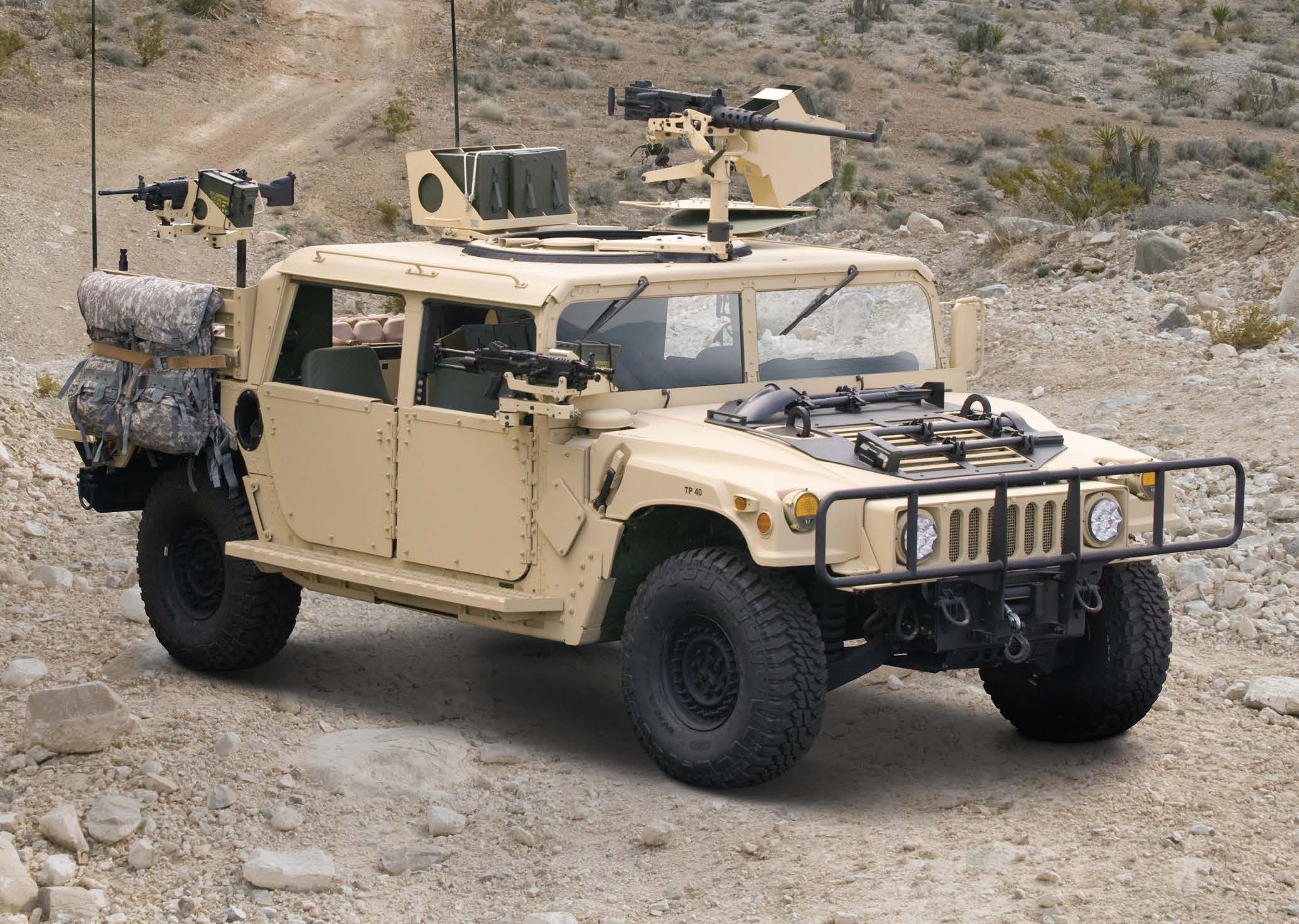Armored Military vehicle with Equipment Mounts at PAC Tool Mounts in Lancaster, NY.